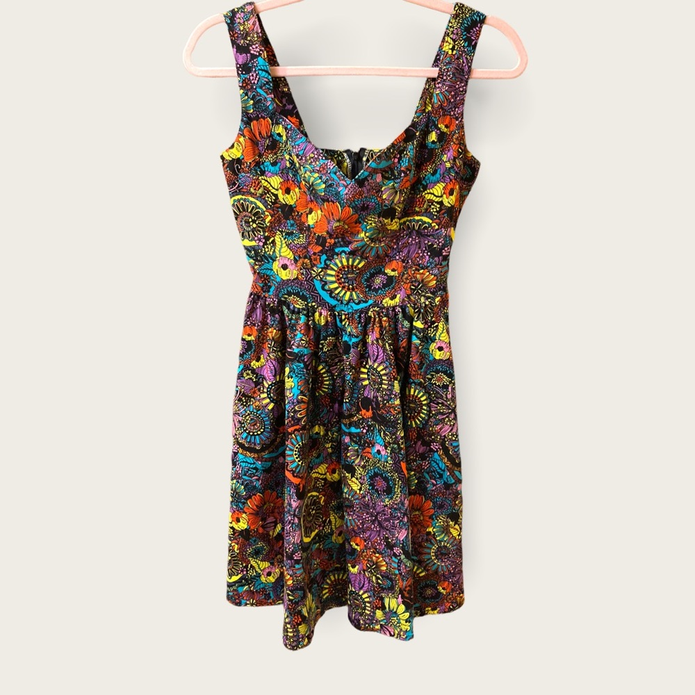 EUC vintage Nooworks Brazilian Flowers Dress - Picture 2 of 15